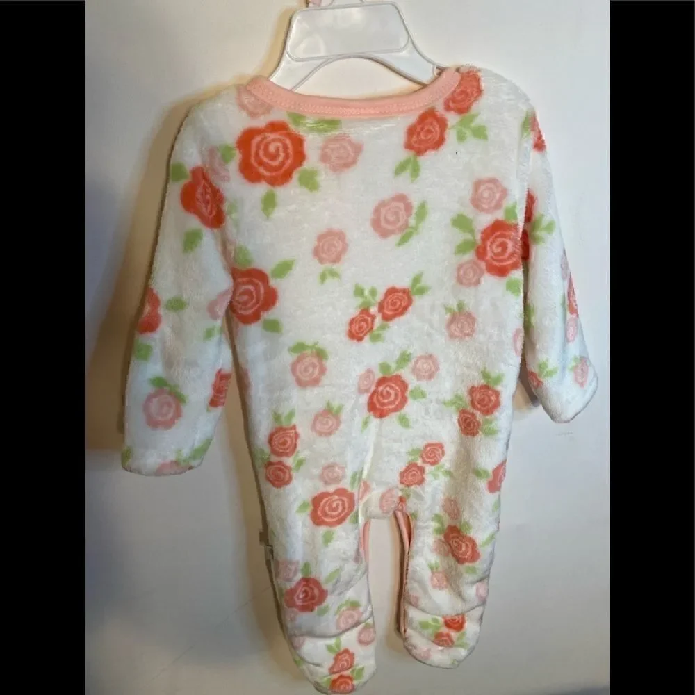 🛍Little joy Girls size 6-9 moths one piece floral Pijama